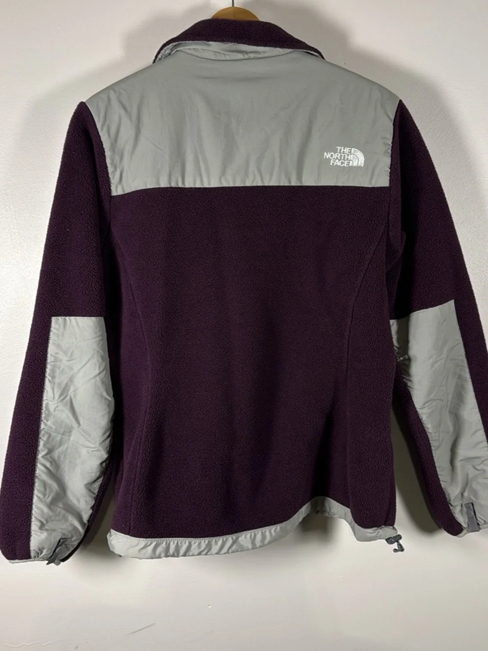 The North Face Womens Two-Tone Fleece Jacket - Gray & Deep Purple